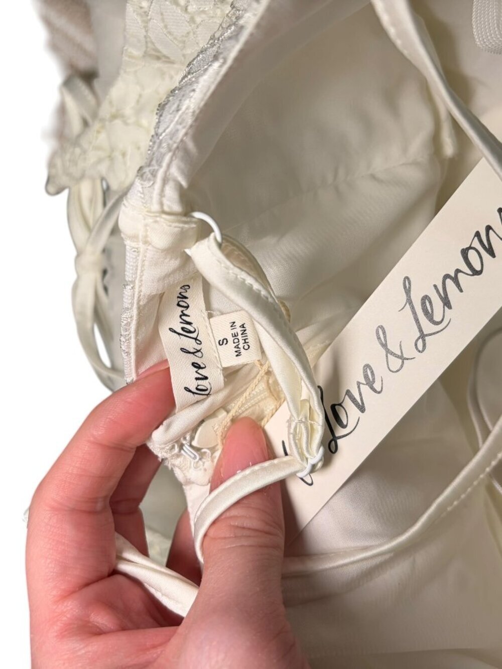 For Love & Lemons Lily Corset Tulle Bridal Dress White S NWT - Picture 10 of 11